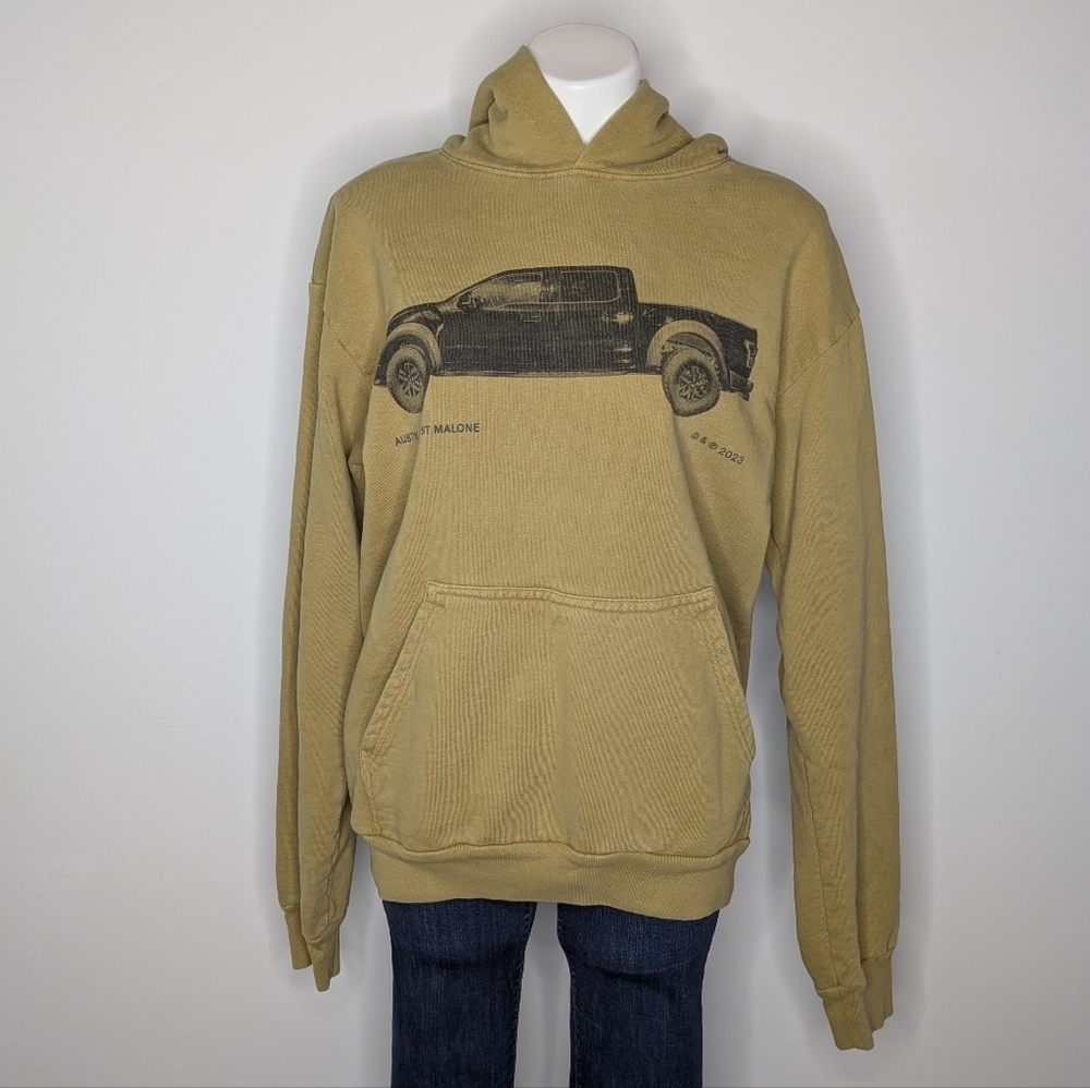 Austin Post Malone Green Tan Truck Cotton Unisex Hoodie M